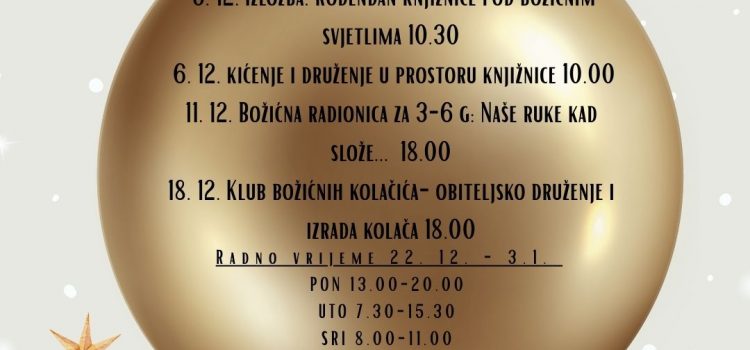 ADVENT POČINJE U KNJIŽNICI!